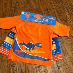 UV Skinz Kids Rashguard Set - Orange and Blue